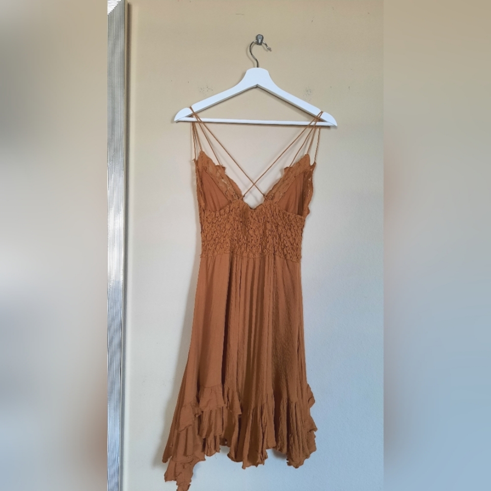 Free People FP One Boho Bohemian Mini Dress Tunic Top Negligee - Picture 4 of 6